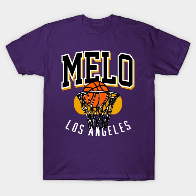 Melo Los Angeles Basketball T-Shirt by funandgames